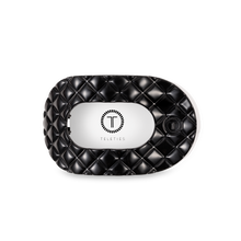 Load image into Gallery viewer, TELETIES - Flat Round Hair Clip | Medium | Jet Black Quilted
