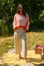 Load image into Gallery viewer, Raw Edge Details Striped High-Low Top
