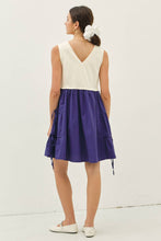 Load image into Gallery viewer, idem ditto - TIERED RUFFLE SKIRT WITH BOW DETAIL CONTRAST MINI DRESS
