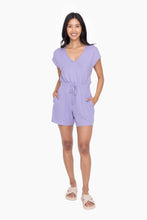 Load image into Gallery viewer, Brushed Hacci V-Neck Romper
