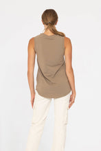 Load image into Gallery viewer, Notched Sleeveless Flowy Tank Top
