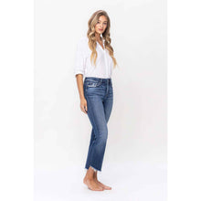 Load image into Gallery viewer, Lilly-HIGH RISE STEP HEM CROP FLARE JEANS
