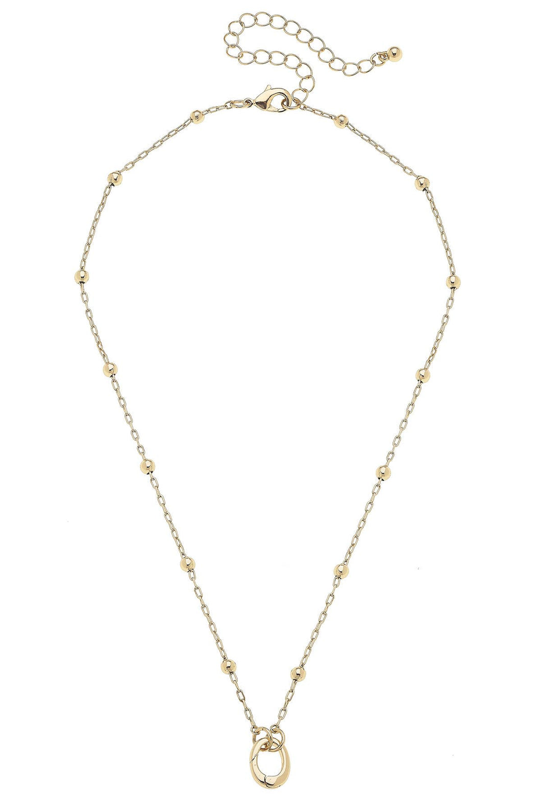 Canvas Style - Celia Dainty Charm Necklace Base in Shiny Gold