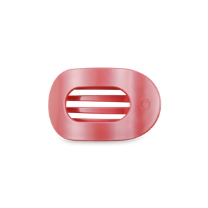 TELETIES - Round Flat Hair Clip | Small | Calming Coral