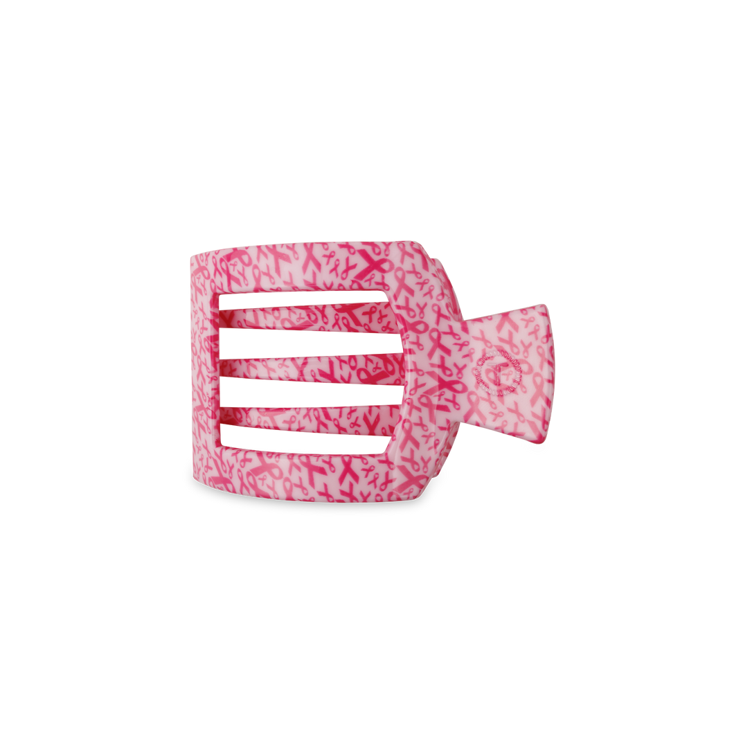 TELETIES - Square Flat Hair Clip | Small | Wrapped in Ribbons