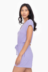 Brushed Hacci V-Neck Romper
