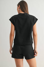 Load image into Gallery viewer, Offset French Terry Cap Sleeve Top
