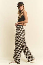 Load image into Gallery viewer, PLUS SIZE STRAIGHT LEG CHECKERD PANTS W/ ELASTIC WAIST
