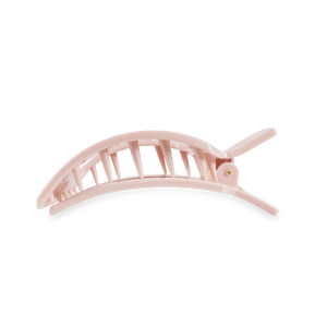 TELETIES - Square Flat Hair Clip | Large | Pearly Pink