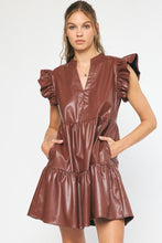 Load image into Gallery viewer, Faux Leather Mini Dress
