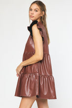 Load image into Gallery viewer, Faux Leather Mini Dress
