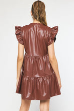 Load image into Gallery viewer, Faux Leather Mini Dress
