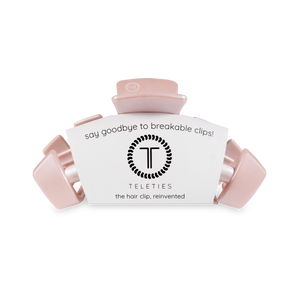 TELETIES - Classic Hair Clip | Medium | Pearly Pink