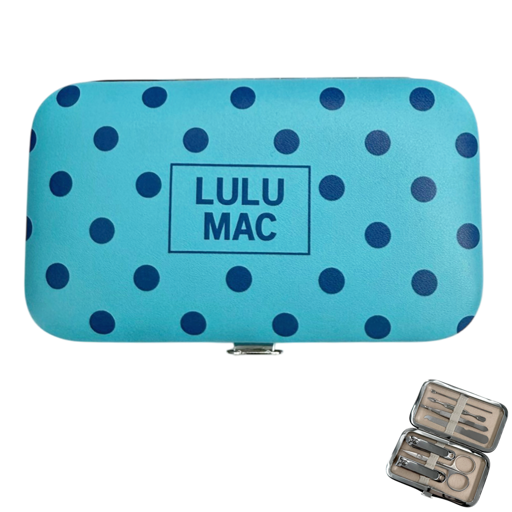 Lulu Mac Blue/Navy Dot Manicure Set