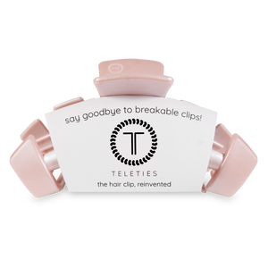 TELETIES - Classic Hair Clip | Large | Pearly Pink