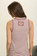 Load image into Gallery viewer, Blu Pepper - STRIPE ROUND NECK SLEEVELESS KNIT TANK TOP
