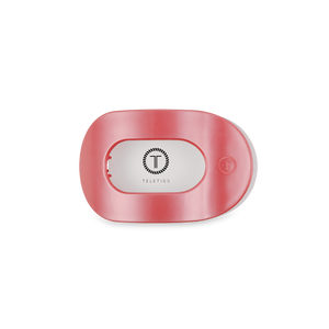 TELETIES - Round Flat Hair Clip | Small | Calming Coral