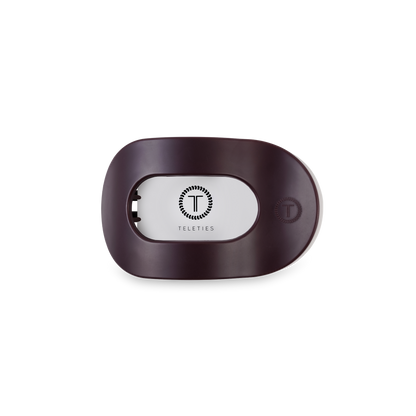 TELETIES - Round Flat Hair Clip | Small | Burgundy Bliss