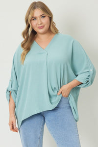 Plus Sleeve Detail Top