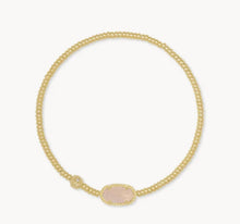 Load image into Gallery viewer, Grayson Gold Stretch Bracelet in Rose Quartz
