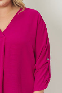 Plus Sleeve Detail Top