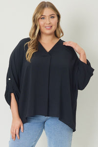 Plus Sleeve Detail Top