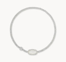 Load image into Gallery viewer, Grayson Silver Stretch Bracelet in Ivory Mother-of-Pearl
