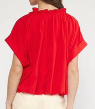 Load image into Gallery viewer, V-Neck Bubble Hem Top
