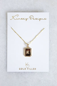 Initial Tile Necklace