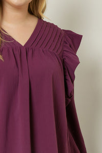 Plus Textured Detail Top