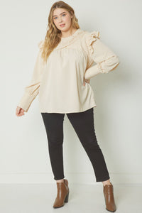 Plus Pintuck Detail Top