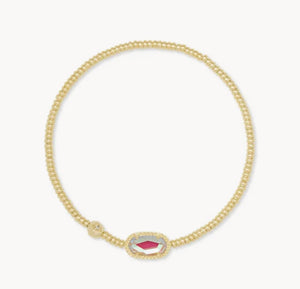 Grayson Gold Stretch Bracelet in Dichroic Glass