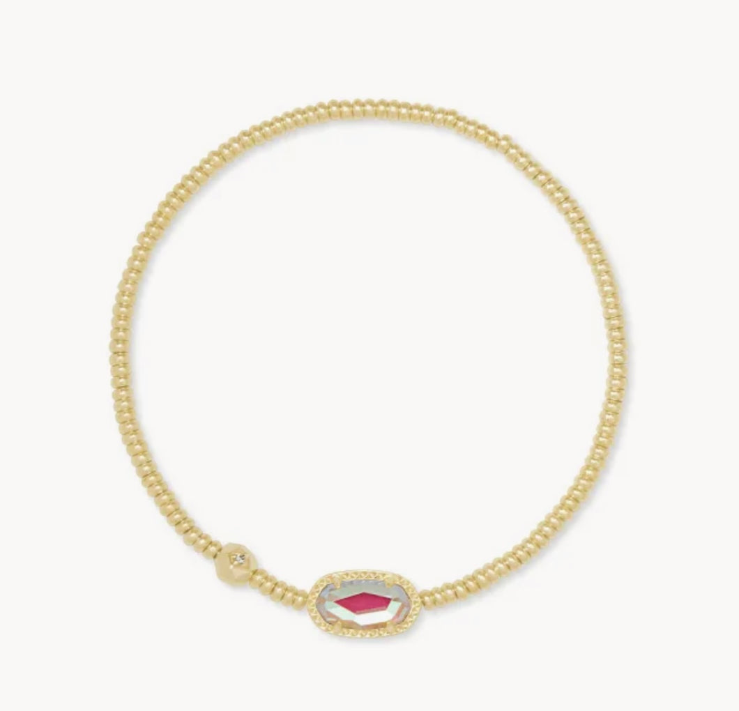 Grayson Gold Stretch Bracelet in Dichroic Glass