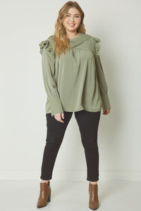 Plus Pintuck Detail Top