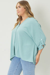 Plus Sleeve Detail Top