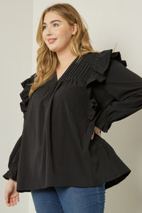 Plus Textured Detail Top