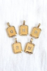 Initial Tile Necklace