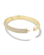 Load image into Gallery viewer, Kendra Scott Mikki Gold Pave Bangle Bracelet
