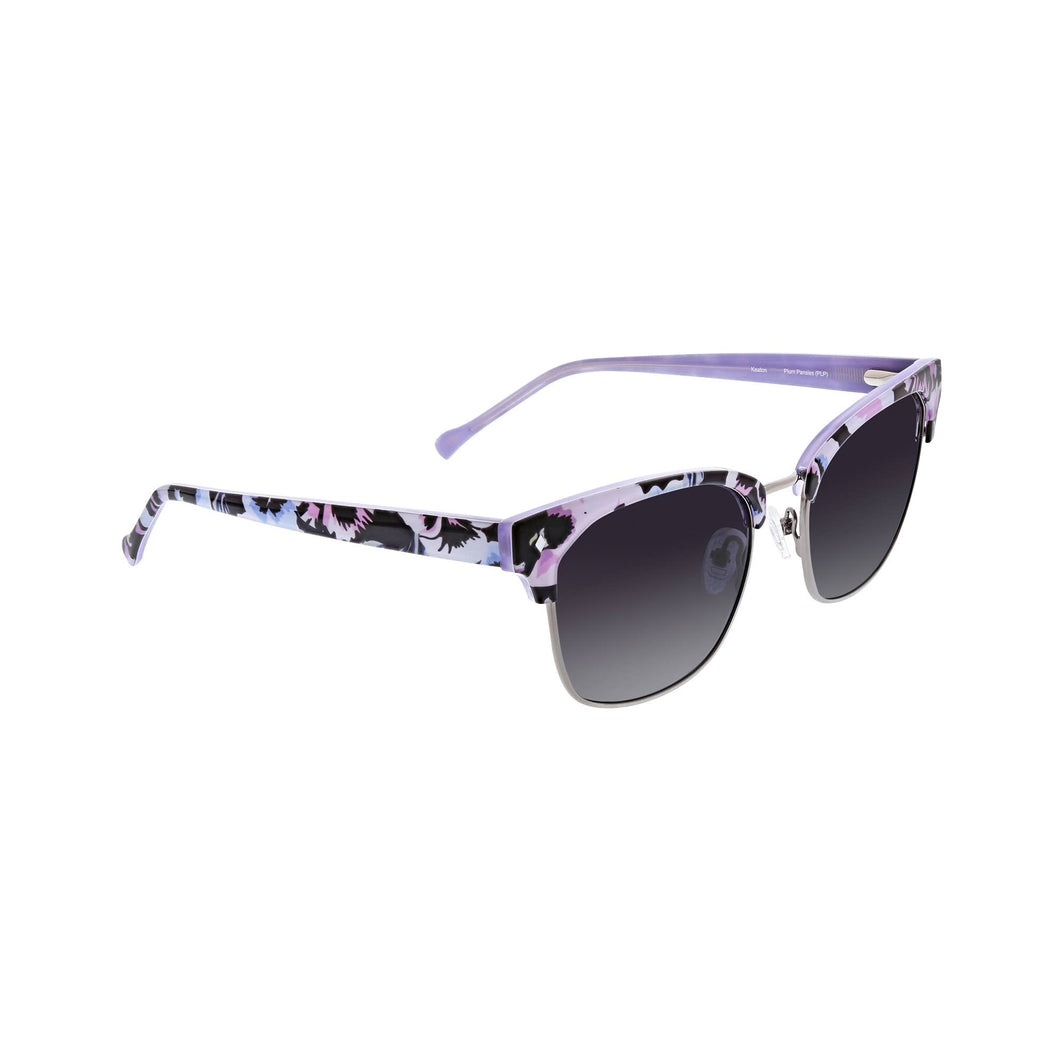 Vera Bradley Eyewear - Keaton - Plum Pansies - Polarized Sunglass