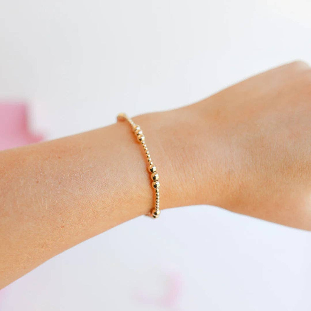 Beaded Blondes - ILY Gold Bracelet