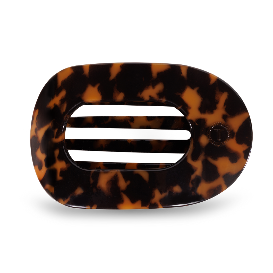 TELETIES - Tortoise Large Flat Round Clip