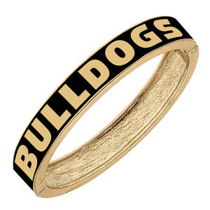 Georgia Bulldogs Enamel Hinge Bangle in Black
