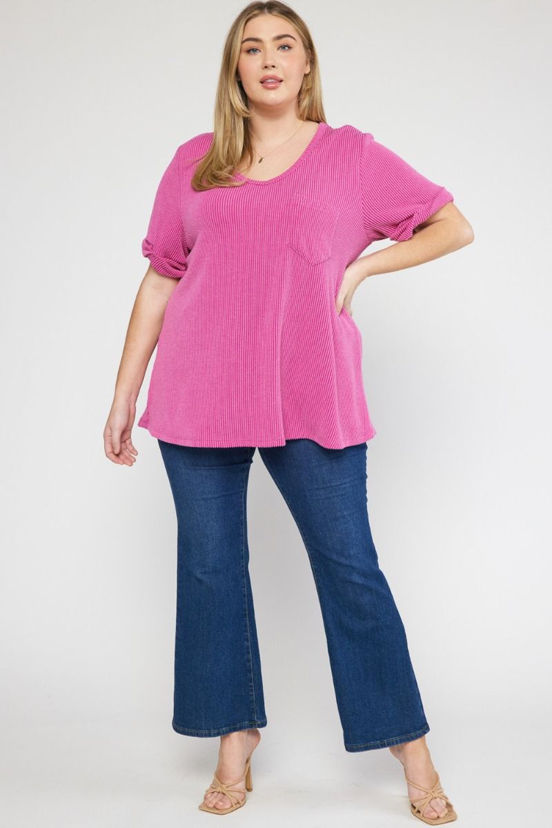 Plus Around Town Ribbed Top